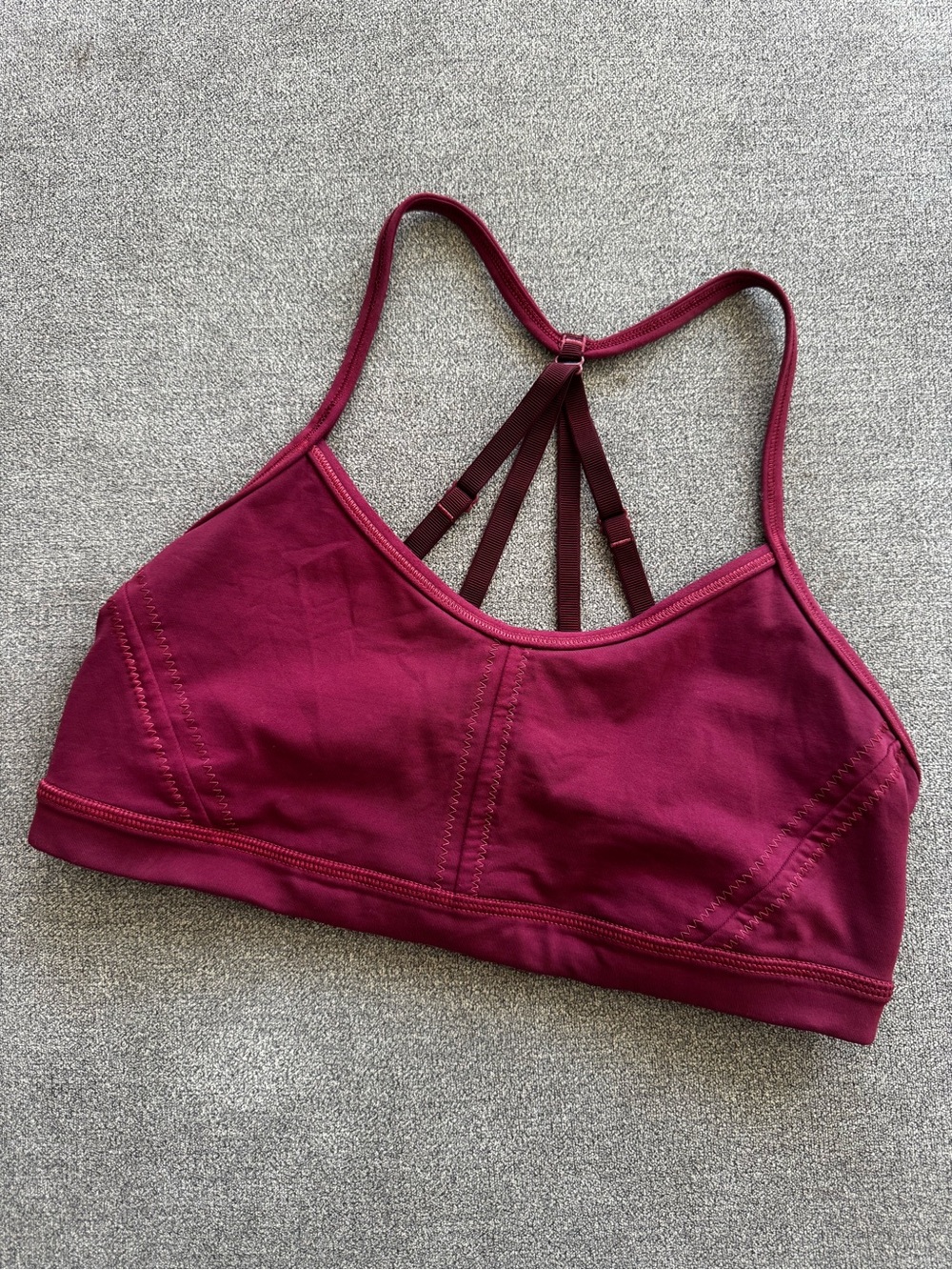 lululemon athletica Burgundy Strappy-Back Sports Bra